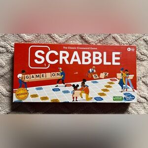 Scrabble Board Game - The Classic Crossword Game W/ Wooden Pieces, For Ages 8+